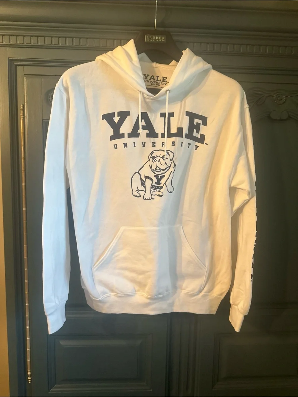 Yale University White Hoodie Sweatshirt - Picture 2 of 3